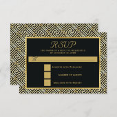 RSVP-Antwort auf die griechische Hochzeitsstimmung RSVP Karte (Vorne/Hinten)