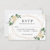 RSVP-Antwort auf die Hochzeitsfeier mit goldfarben RSVP Karte (Vorderseite)