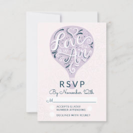 RSVP-Antwort auf die Liebe Lavender Wedding RSVP Karte