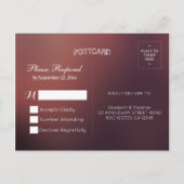 RSVP-Antwort für die Hochzeit von Aquarellblumen u Einladungspostkarte (Rückseite)