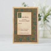 RSVP-Antwort für mittelalterliche Illuminationen RSVP Karte (Stehend Vorderseite)