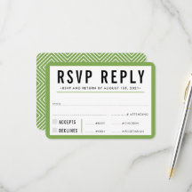 RSVP-ANTWORT MODERN fett schwarz grün