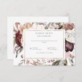 RSVP-Antwort zur Wildblume von Goldrahmen RSVP Karte (Vorne/Hinten)