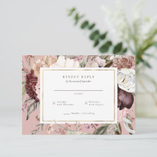 RSVP-Antwort zur Wildblume von Goldrahmen RSVP Karte