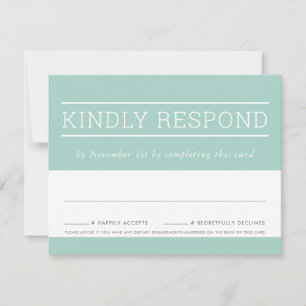 RSVP-ANTWORTKARTE einfache moderne Art Pastell-Min RSVP Karte