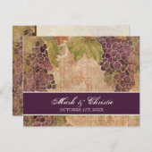 RSVP-Antwortkarte für ältere Trauben RSVP Karte (Vorne/Hinten)