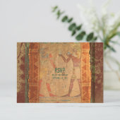 RSVP-Antwortkarte für antike ägyptische Hochzeiten RSVP Karte (Stehend Vorderseite)