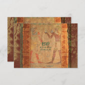 RSVP-Antwortkarte für antike ägyptische Hochzeiten RSVP Karte (Vorne/Hinten)