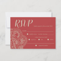 RSVP-Antwortkarte für Bohemische rustikale Hochzei