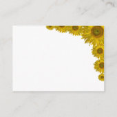 RSVP-Antwortkarte für die gelbe Sonnenblumenkante Begleitkarte (Rückseite)