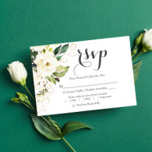 RSVP-Antwortkarte für die Rosengoldblütenhochzeit