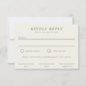 RSVP-Antwortkarte für einfache Zweigstellen-Hochze RSVP Karte (Vorderseite)
