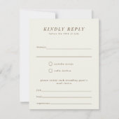 RSVP-Antwortkarte für einfache Zweigstellen-Hochze Save The Date (Vorderseite)