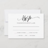 RSVP-Antwortkarte für Hochzeiten | Luxe Calligraph Einladung (Vorderseite)