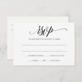 RSVP-Antwortkarte für Hochzeiten | Luxe Calligraph Einladung