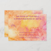 RSVP-Antwortkarte für Hochzeiten - Neue Blume RSVP Karte (Vorne/Hinten)