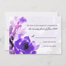 RSVP-Antwortkarte für lila Rose RSVP Karte
