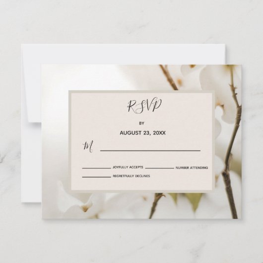 RSVP-Antwortkarte für Soft Floral Wedding RSVP Karte (Vorderseite)