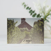 RSVP-Antwortkarte für Weinberge und Rote Barnen RSVP Karte (Stehend Vorderseite)