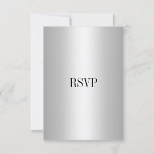 RSVP-Antwortkarte Silber alle Veranstaltungen RSVP Karte
