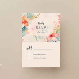 RSVP-Antwortkarten für hawaiianische Hochzeiten Einladung