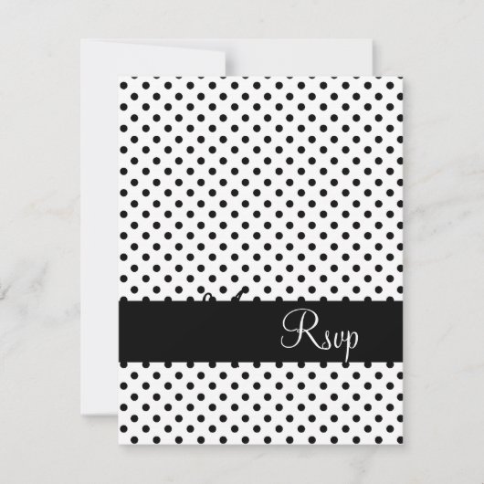 RSVP Back Polka Dots Monogramm-Namen Hochzeiten (Vorderseite)