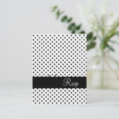 RSVP Back Polka Dots Monogramm-Namen Hochzeiten (Stehend Vorderseite)