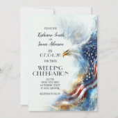 RSVP Bald Eagle Patriotic USA Semiquincentennial Einladung (Vorderseite)