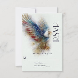 RSVP Bald Eagle Patriotic USA Semiquincentennial Karte