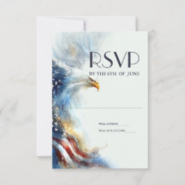 RSVP Bald Eagle Patriotic USA Semiquincentennial Karte