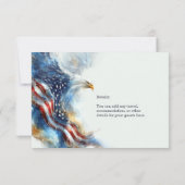 RSVP Bald Eagle Patriotic USA Semiquincentennial Karte (Rückseite)