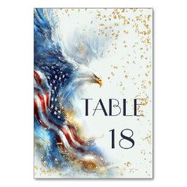 RSVP Bald Eagle Patriotic USA Semiquincentennial Tischnummer