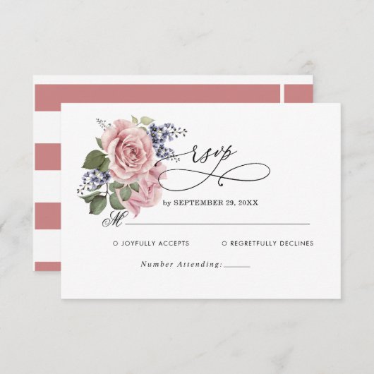 RSVP-Basiskarte für Hochzeiten RSVP Karte (Vorne/Hinten)