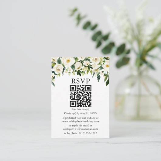 RSVP BEGLEITKARTE (Stehend Vorderseite)