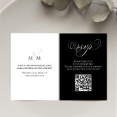 RSVP Black and White QR Code für Hochzeiten