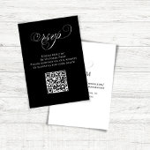 RSVP Black and White QR Code für Hochzeiten