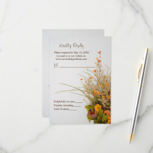 RSVP-Blume für Holzfälle RSVP Karte