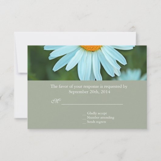 RSVP Blume Hochzeit Karte (Vorderseite)