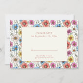 RSVP-Blume-Muster Einladung (Vorderseite)