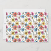 RSVP-Blume-Muster Einladung (Rückseite)