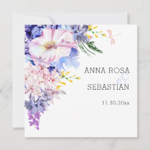 *~* RSVP Boho Blumen AR12 QR Hochzeit Einladung