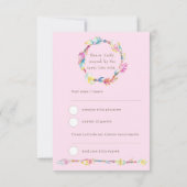 RSVP-Boho zum Hochzeitschaden von Stammeskranken RSVP Karte (Rückseite)