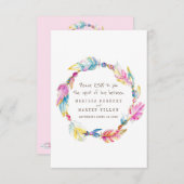 RSVP-Boho zum Hochzeitschaden von Stammeskranken RSVP Karte (Vorne/Hinten)