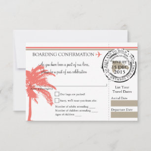 RSVP Bordkarte nach Dominikanische Republik Karte