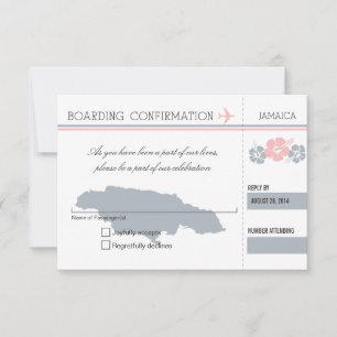 RSVP Bordkarte NACH JAMAIKA Karte