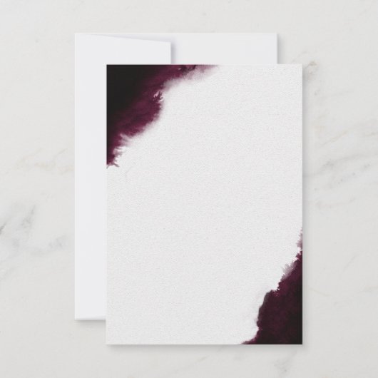 RSVP (Burgundy Watercolor Geometric Frame Wedding) (Rückseite)