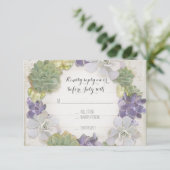 RSVP Cactus Wreath Leaf Succulent Wooden Western Karte (Stehend Vorderseite)