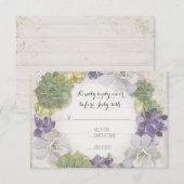 RSVP Cactus Wreath Leaf Succulent Wooden Western Karte (Vorne/Hinten)