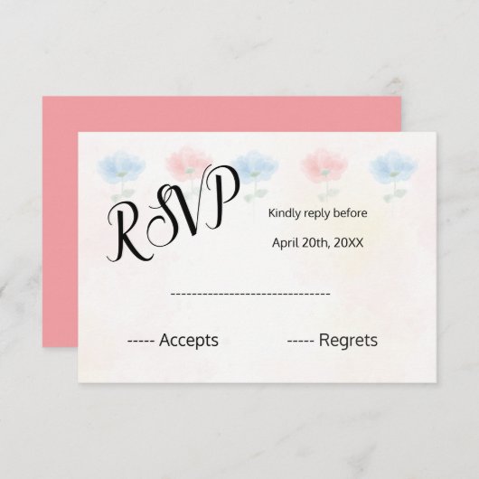 RSVP CARD (Vorne/Hinten)