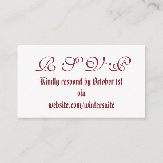 RSVP Card Begleitkarte (Vorderseite)